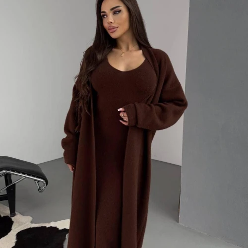 Set cardigan cu rochie