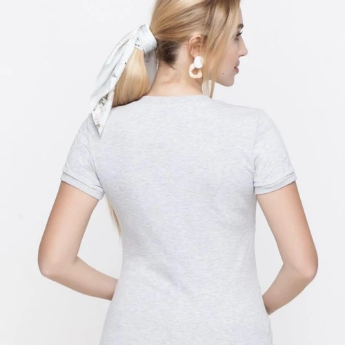 Tricou sarcina si alaptare Margo Gri