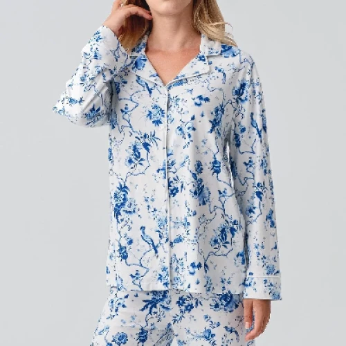 Pijama termică cu mânecă lungă și nasturi – model 18222