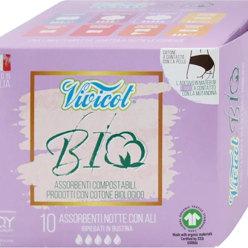 Absorbante Eco de Noapte  cu Aripioare - Vivicot