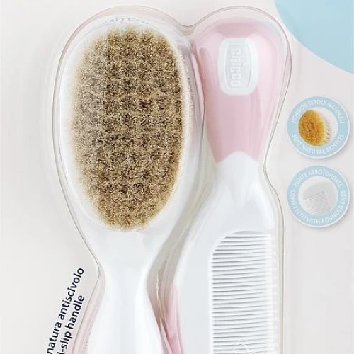 Set perie si pieptene Chicco  Roz