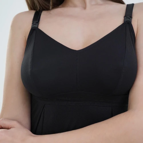 Set pentru maternitate halat și cămașa  24182/25318 negru