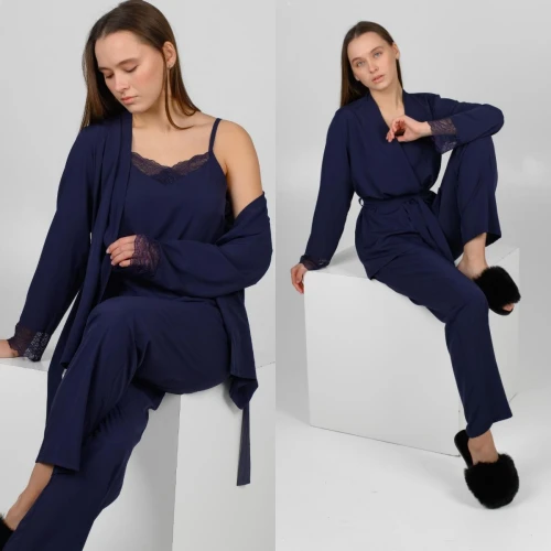 Pijama de veliur din 3 piese