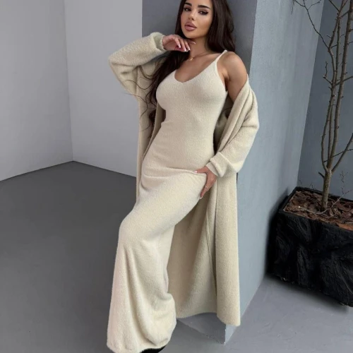 Set cardigan cu rochie