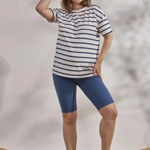 Colanți scurți pentru gravide Carry: blue jeans