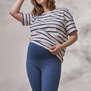 Colanți scurți pentru gravide Carry: blue jeans