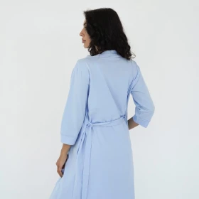 Set maternitate halat și cămașă 24133/25316 albastru