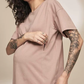 Tricou sarcină și alăptare Muse capuccino