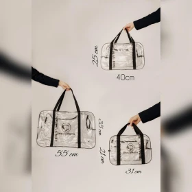 Genți din 3 piese pentru maternitate transparente