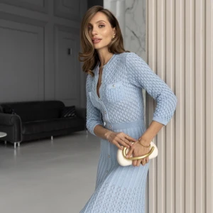 Rochie Romance albastru deschis