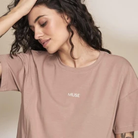 Tricou sarcină și alăptare Muse capuccino