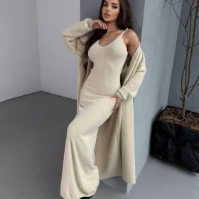 Set cardigan cu rochie