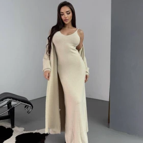 Set cardigan cu rochie