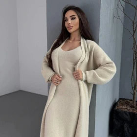 Set cardigan cu rochie
